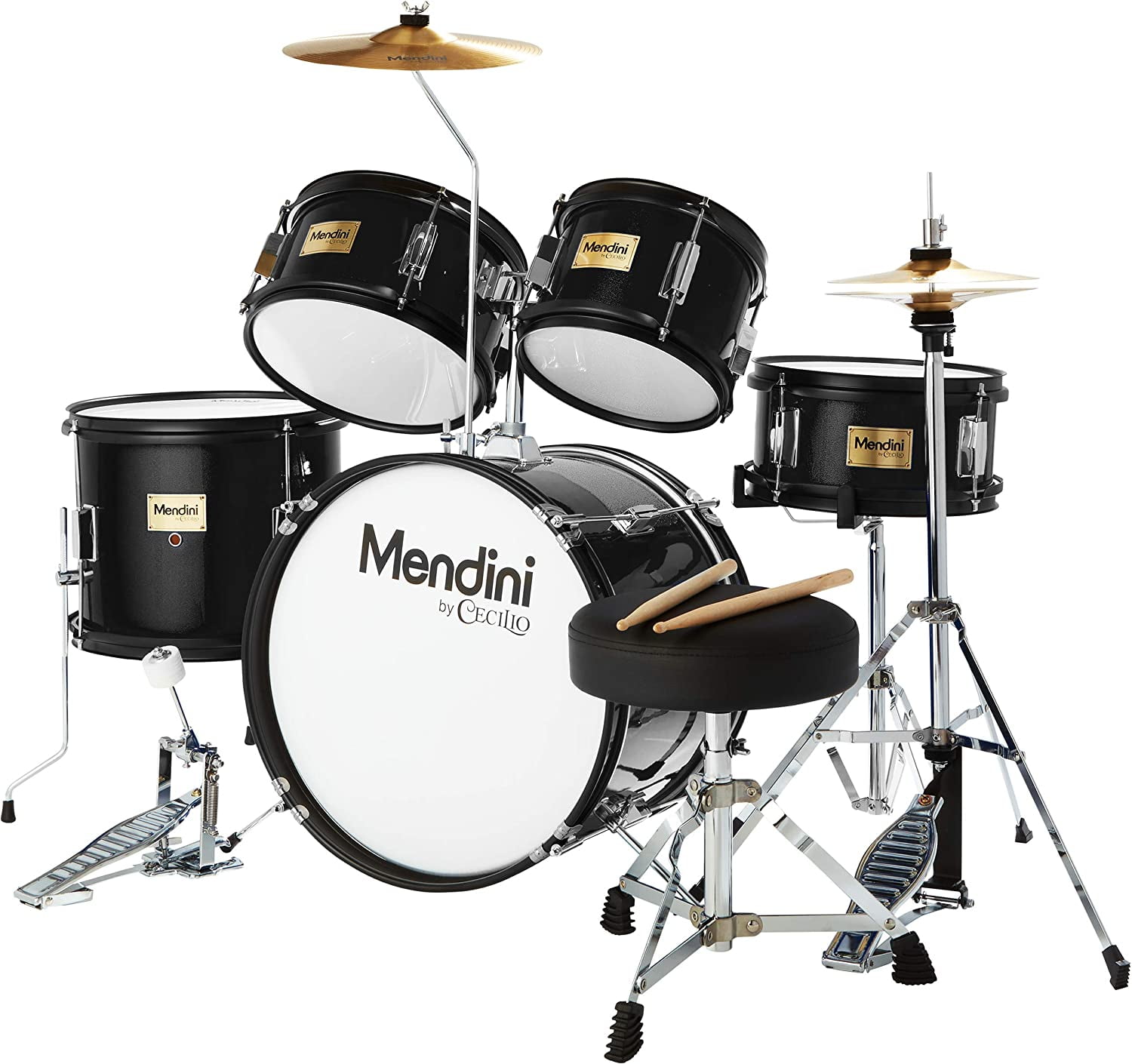 Mendini By Cecilio Kids Drum Set - Starter Drums Kit with Bass, Toms, Snare,  Cymbal, Hi-Hat, Drumsticks & Seat - Musical Instruments Beginner Sets, Blue  Drum Set - Walmart.com