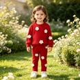 thumbnail image 6 of Duqingm Toddler Girl Clothes Ribbed Fall Winter Outfits for Girls 9 12 18 24 Months 3T,6-9 Months, 6 of 7