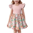 thumbnail image 3 of MKOSPLRT Toddler Tutu Dress Girls Ruffle Tulle Dresses Cute Summer Party Princess Sundress Easter Print A-line Mini Dresses Orange 11-12 Years, 3 of 7