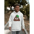 thumbnail image 2 of Lucky Poo Emoji - Fun Clover Charm Design Youth's Hoodie, 2 of 4