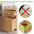 thumbnail image 4 of Vinsetto Locking 2 Drawer File Cabinet Rolling Filing Cabinet with Wheels, 4 of 10