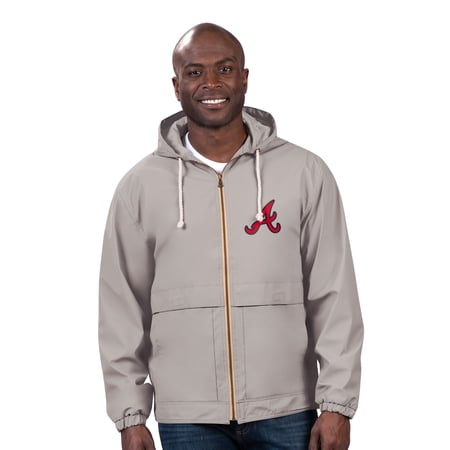 Men s G-III Sports by Carl Banks Gray Atlanta Braves Full-Zip Rain Jacket