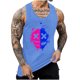thumbnail image 1 of Camisetas de Tanque de los Hombres Tanque de los Hombres Incolor Gradiente de Impresión Cuello Redondo Correa Delgada Fuga Atrás Regular Casual Deportes Blusas de Tanque, 1 of 5