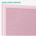thumbnail image 4 of Framed Linen Bulletin Board - x es Fabric Jewelry Organizer Pinboard for Wall Memory Memo Pin Board - Pink Linen with Frame, 4 of 6