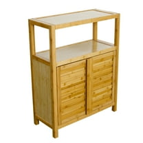 Eccostyle Solid Bamboo Spa or Bath 2 Door Utility Cabinet - Natural