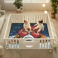 thumbnail image 2 of WOBOGO Snow Basset Hound Baby Playmats Extra Large Waterproof Rollable Activity Pads for Toddlers 50×50inch, 2 of 7