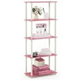 thumbnail image 3 of Furinno Turn-N-Tube 5 Tier Multipurpose Display Rack Organizer, Pink/White, 3 of 4
