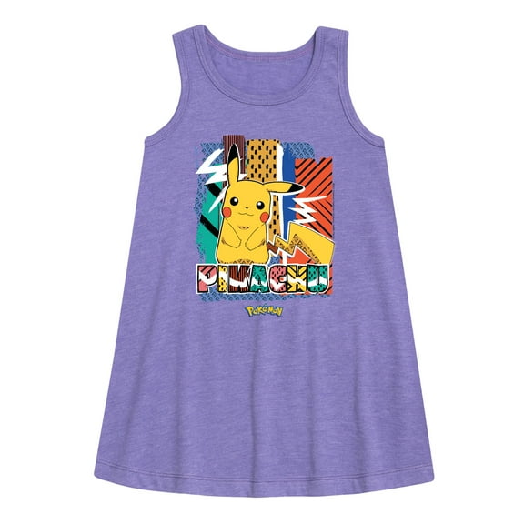 Pokémon - Pikachu Summer Pattern - Youth Girls A-line Dress
