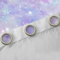 thumbnail image 5 of Feelyou Purple Flower Floral Black Out Curtains for Kids, Mystic Stars Print Curtains Pack of 2 (42x63 Each), Cartoon Starry Sky Bedroom Curtains, Blackout Curtains Room Decor, 5 of 7