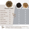 thumbnail image 4 of Large Messy Bun Hair Piece 100% Human Hair Layered Wavy Curly Hair Buns Hair Piece for Women Thick Updo Hairpiece for Daily Wear Real Ponytail Extension, 4 of 9