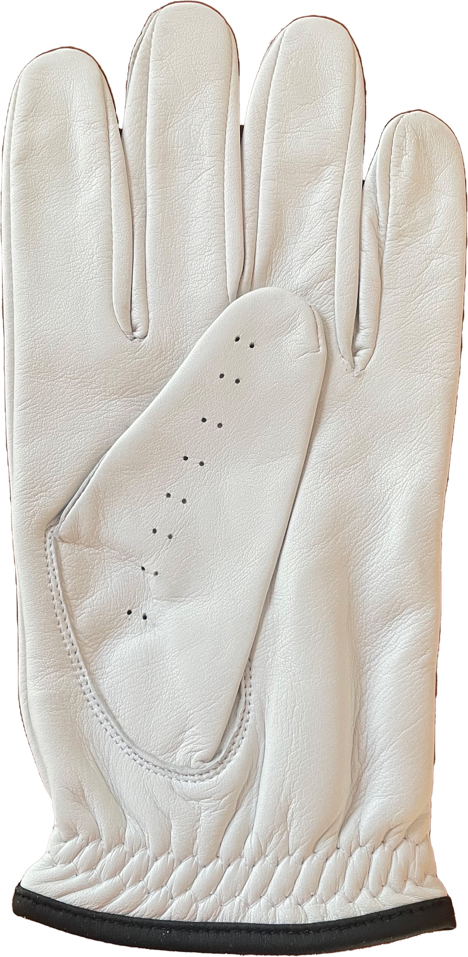 3 Pack White Mens RH Cabretta Leather Golf Gloves