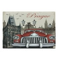thumbnail image 1 of Prague Cutting Board, Gothic Architecture Themed Building with Vermilion Car Retro, Decorative Tempered Glass Cutting and Serving Board, in 3 Sizes, by Ambesonne, 1 of 2