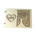 thumbnail image 1 of Libro de invitados de boda de madera Libro de invitados de boda Álbum de mensajes para la decoración de compromiso de boda para el aniversario de boda (4 #), 1 of 7