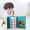 thumbnail image 2 of Juguete educativo Tangram Puzzle con patrón magnético en bloques, 2 of 5
