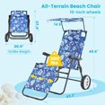 thumbnail image 2 of Slsy Silla de Playa 2 en 1 con Ruedas, Tumbona Plegable con Toldo, Carrito de Playa Pesado con Función de Transporte, Ideal para Piscina, Picnic, Jardín y Camping, 2 of 7