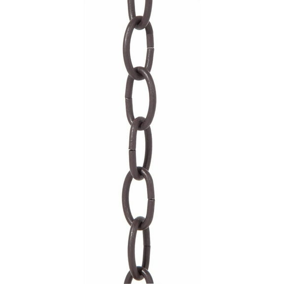 B&P Lamp® Antique Bronze Finish 5 Gauge Straight Sided Oval Lamp Chain - 3 Foot Length