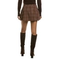 thumbnail image 2 of Avec Les Filles womens  Plaid Mini Skirt, 0, Brown, 2 of 3