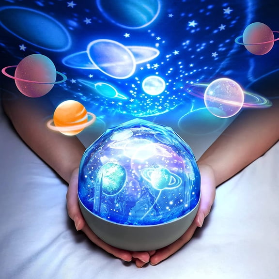 Solar System for Kids Projector Night Light, 360°Rotating 5 Films Planet Space Projector for Bedroom, Bright Night Light for Boys Room, Space Toys for Kids 3-5, Solar System Planet Toys for Boy Gifts