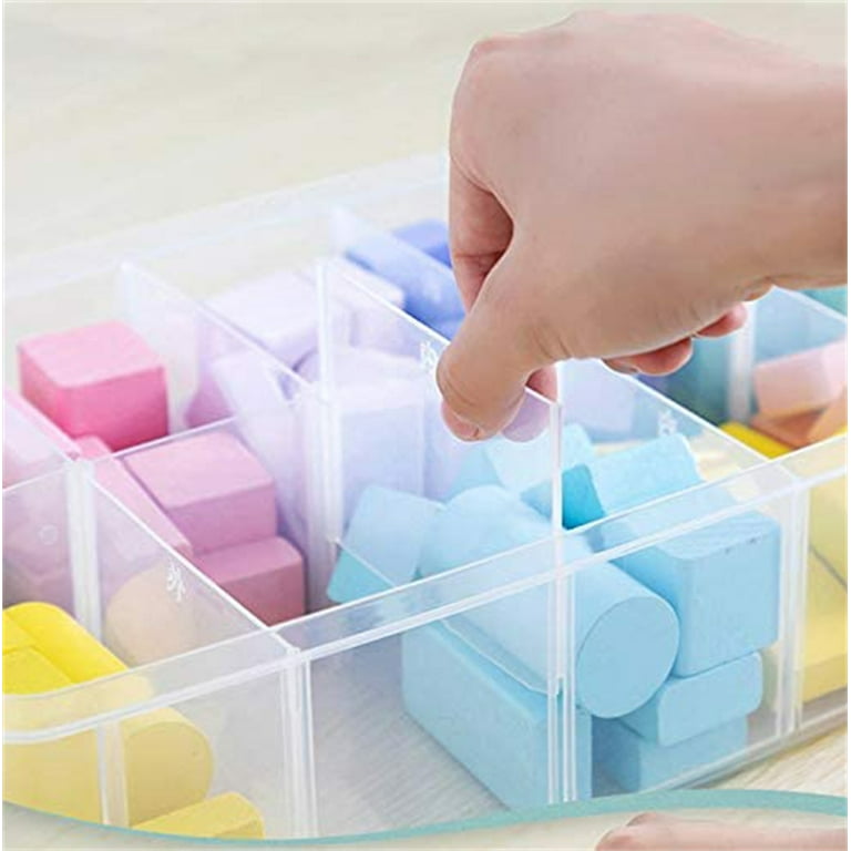 18/30 Grids Three Layer Plastic Storage Box Kids DIY Scrapbooking  Stationery Container Transparent Craft Paper Organizer - AliExpress