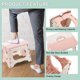 thumbnail image 3 of Uxcell Taburete Plegable de 8" para Adultos Capacidad de 165 lbs Taburete Antideslizante con Mango Taburetes Plegables Rosa, 3 of 7