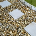 thumbnail image 3 of Rainforest Outdoor Decorative Natural Stone, River Pebbles, Yellow, 1", 20lbs., 3 of 6