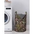 thumbnail image 3 of Botanical Laundry Bag, Forest Foliage with Mushrooms Fungus Berry Blossoming, Hamper Basket with Handles Drawstring Closure for Laundromats, 13" x 19", Pale Pink Brown, by Ambesonne, 3 of 4