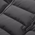 thumbnail image 5 of IROINNID Men's Long Sleeve Puffer Short Hooded Coat Solid Color Leisure Sports Fleece Jacket Detachable Hood Pocket Tops Cotton Coat Windproof And Cold Warm Padded Jacket, 5 of 6
