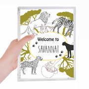 African Welcom To Savanna Pinto Leopard life Notebook Loose Diary Refillable Journal Stationery