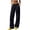 Black, variant on WIZUTIZ Women's High Waist Drawstring Pants Side Pockets Full Length Straight Leg Casual Trousers Slimming Soft Fade-Resistant Everyday Comfortable