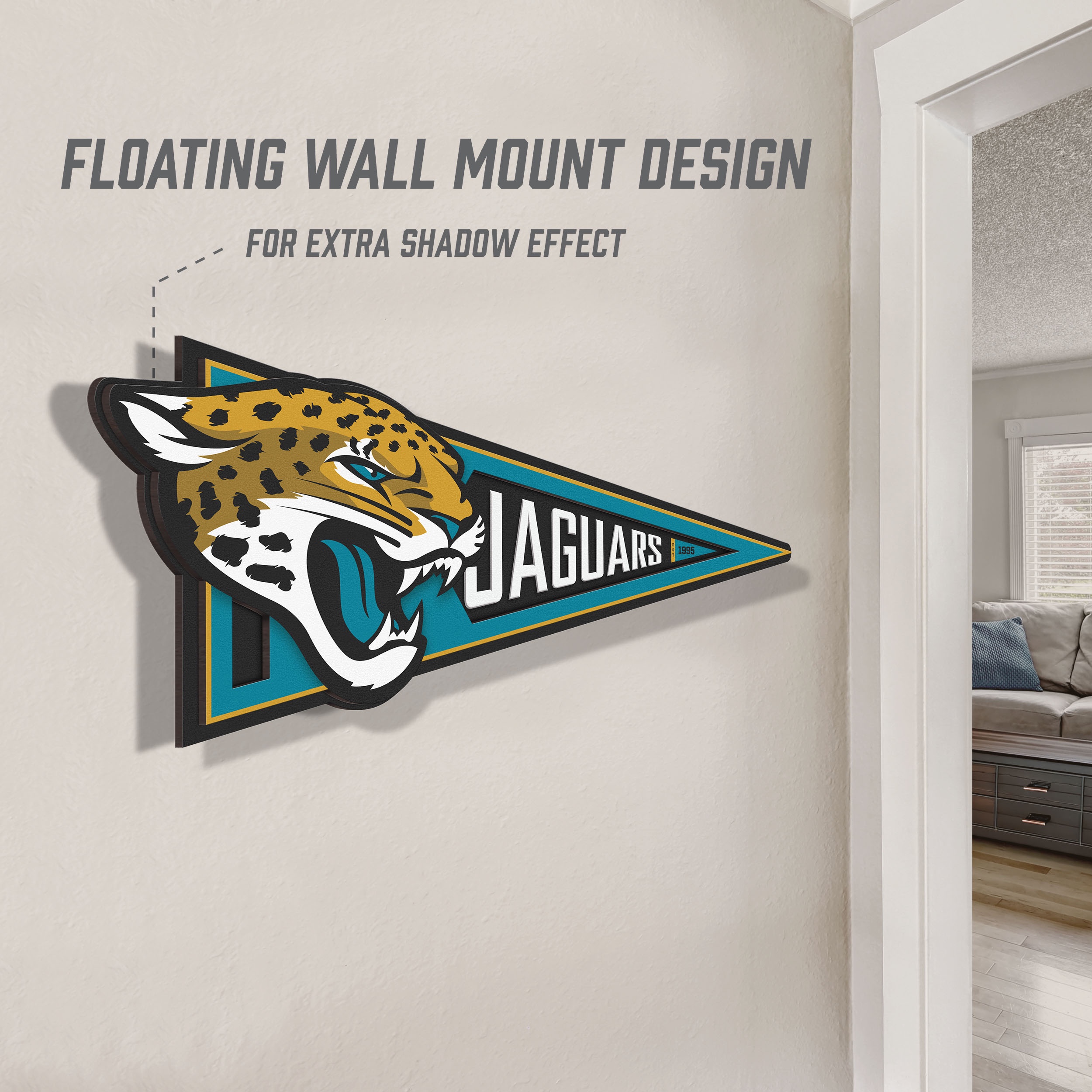 YouTheFan NFL Jacksonville Jaguars Pennant Sign