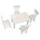 thumbnail image 1 of Mesa de comedor de madera Dollhouse 1:12 Silla Modelo Muebles Set Miniatura Blanco Garaje Kits, 1 of 8