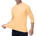 thumbnail image 6 of Men's Sun Protection Shirt UPF 50+ Long Sleeve Shirts UV Spf Performance Swim Fishing Lightweight Shirts Crew Neck Quick Dry T-Shirts Rash Guards,Yellow 2XL, 6 of 6