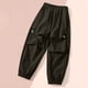 thumbnail image 2 of Odeerbi 4-16 Años Niños Niñas Pantalones Cargo Deportes Atlético Pantalones Jogger Primavera Verano Color Sólido Casual Pantalones de Trabajo Con Bolsillo, 2 of 5