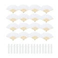 thumbnail image 3 of 16x Hand Fans Bamboo Hand Held Fan for Drawing Blank Paper Folding Fans Bulk for Preschool Supplies Home Party Favors DIY Decoration White, 3 of 8