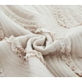 thumbnail image 6 of DaDa Bedding Soft Charming French Country Ruffles Quilted Cotton Bedspread Set - Ivory Cream Tan (JHW873), 6 of 9
