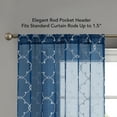 thumbnail image 5 of Creative Home Ideas Contemporary/Modern/Farmhouse/Traditional 2 Piece Embroidered/Geometric Sheer Curtain Set, 5 of 10