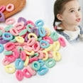 thumbnail image 2 of 100PCS Colorful Basic Nylon Ealstic Hair Ties for Girls Children Ponytail Hold Scrunchie Rubber Band Kids Basic Hair Accessories, 2 of 8
