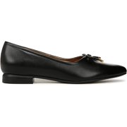 Naturalizer Women's Joiner Pointed Toe Ballet Flat Black Leather 6W