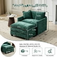 thumbnail image 2 of SoarFlash Canapé Sectionnel en Chenille, Canapé Modulaire Simple Confortable avec Ottoman, Ensemble de Canapé Inclinable Moderne à Assise Profonde pour Salon, Vert, 2 of 5