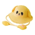 thumbnail image 2 of Sombrero de verano para niños, gorras de bebé, gorra panamá portátil para playa, sombrero de conejo para bebé amarillo, 2 of 9