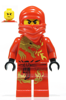 Lego Ninjago Minifigure Kai DX Red Ninja 2507 2254 2518 Dragon Suit 