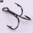 thumbnail image 4 of Opolski 100Pcs High Carbon Steel Treble Hooks 7 Size 2/4/6/8/10/12 Fishhook Tackle, 4 of 7