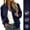 Navy women long sleeve zip up jacket a1, variant on BRELIL Women's Fall Long Sleeve Zip Up Jacket Casual Solid Blazer Lightweight Outerwear for Autumn Daily Wear, Pink M
