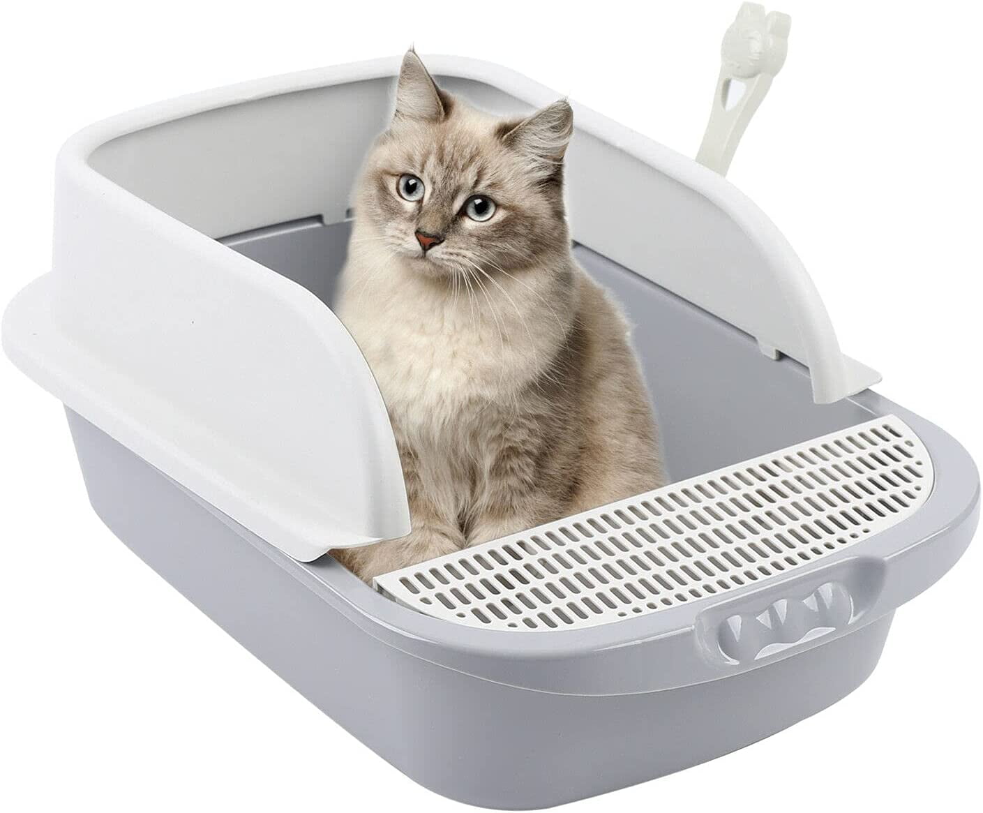 Large Cat Litter Box Anti splashing Semi Closed Cat Toilet Sand Basin