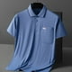 thumbnail image 4 of pstuiky camisetas para hombre, Camisa informal de manga corta con cuello vuelto, cómoda y lisa, para hombre ropa de hombre l, 4 of 4