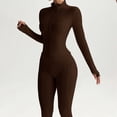 thumbnail image 5 of Womens Two Piece Tracksuit Yoga Set Long Sleeve Zipper Jacket with Athletic High Waist Flare Leggings Workout Outfit, 5 of 8