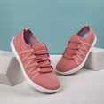thumbnail image 5 of DLWKIPV Breathable Knit Sneakers for Women - Lightweight Lace-Up Comfort Shoes for Daily Walking & Casual Wear(PINK,8), 5 of 6