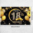 thumbnail image 2 of 18 Decoraciones de Fiesta en Oro Negro, Pancartas de Feliz Cumpleaños Cartel de Porche de Fiesta Pancarta Decoración de Fiesta Pancartas Colgantes para el Hogar Exterior Pared Fiesta Apartamento, 2 of 5
