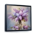 thumbnail image 2 of Designart "Lilacs love expression I" Floral Floater Framed Canvas Print, 2 of 7