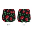 thumbnail image 3 of Balery Cherry Pattern Women's Running Shorts with Liner 2 Pockets Elastic Workout Athletic Gym Yoga Shorts-X-Large, 3 of 7